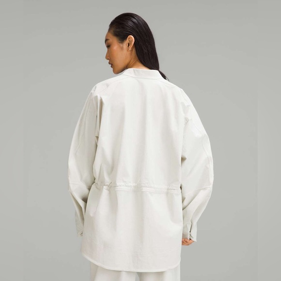 Lululemon💎NWOT💎Cinch-Waist Stretch Shirt Jacket NEW RARE STYLE💎Bone💎Large - Picture 6 of 16